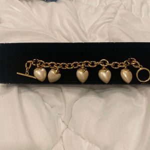 Joan Rivers Pearl Heart Bracelet